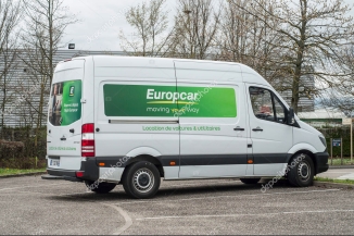 Mulhouse - France - 10 April 2018 - Europcar truck parked, europ